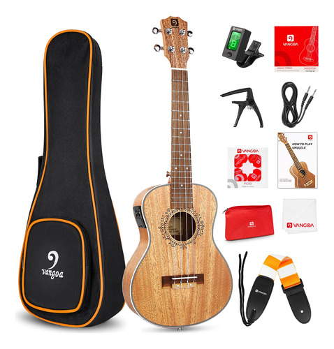 Ukelele Tenor Eléctrico Acústico De 26 Pulgadas Con Kit