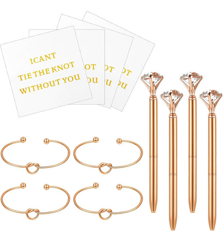 ~? Hicarer 12 Piezas Dama De Honor Sets Pulsera Elástica Nud