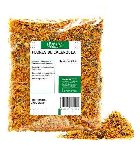 Caléndula Flor Té O Infusión 50 Gramos
