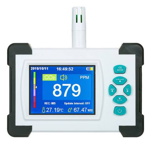 Detector De Dióxido De Carbono Con Batería Recargable Portát