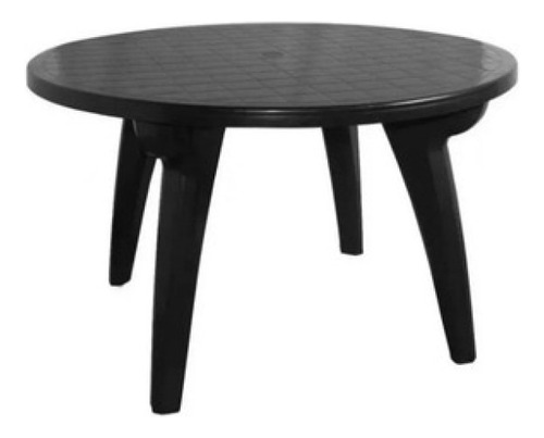 Mesa Redonda Reforzada De 100 Cm Max Garden Negra Mascardi