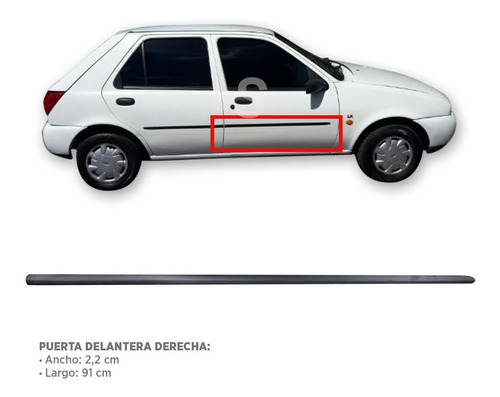 Bagueta Puerta Delantera Derecha Ford Fiesta 1998/1999 Lx 5p