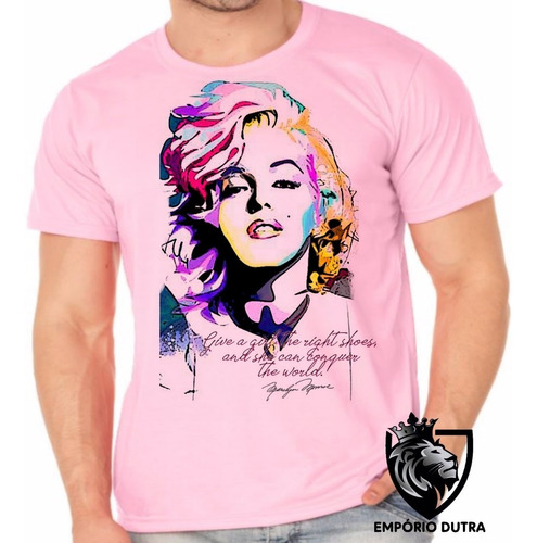 Camiseta Infantil Até Adulto Marilyn Monroe Frase Sapatos