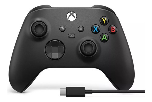 Joystick Microsoft Nueva Generacion Negro Con Cable Extra Pc