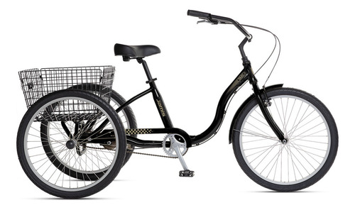 Triciclo Jamis Taxi Trike Rodado 24 Aluminio Con Canasto Color Negro Tamaño Del Cuadro Único