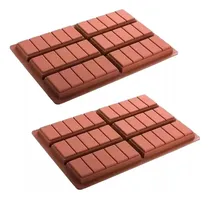 Comprar X2 Moldes De Chocolate Moldes Barra De Chocolate Silicona 6b Insumos Reposteria Moldes Chocolate Moldes De Silicona Molde Color Marrón Pasteleriacl