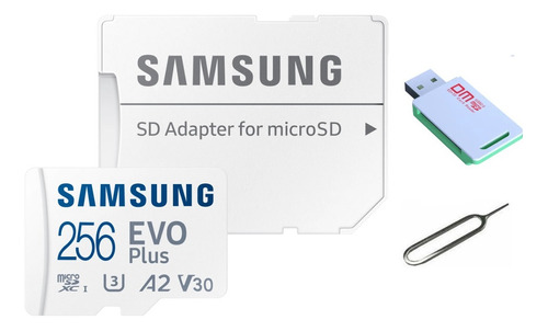 Memoria Micro Sd Samsung Evo Plus 256 Gb A2 U3 4k 130 Mb/s