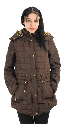 Imagen 2 de 8 de Campera Inflable Mujer Larga Importada Impermeable 1968