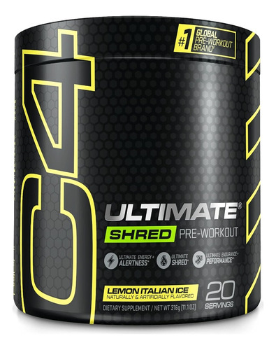 C4 Ultimate Shred De Cellucor Pre Workout - 20 Serv - Usa