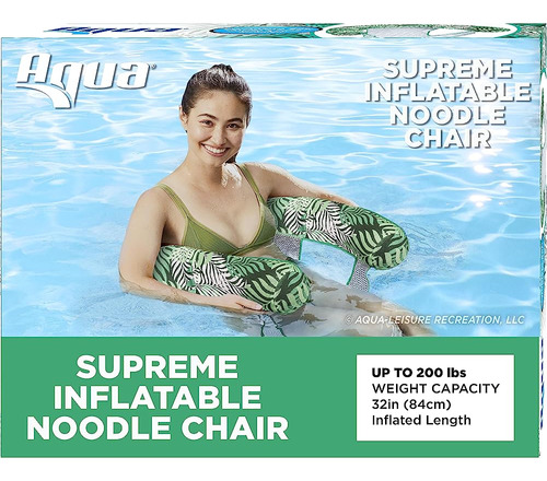 Aqua Supreme Oversized Inflable Piscina Noodle Chair Soft Me