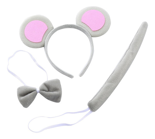 Diadema De Orejas De Rata Y Conjunto De Bowknot, Orejas De