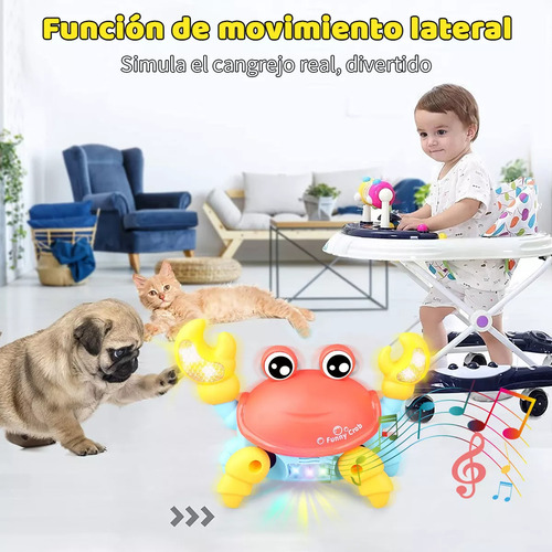 Luz con sensor de música infantil Crab Toy Fujão