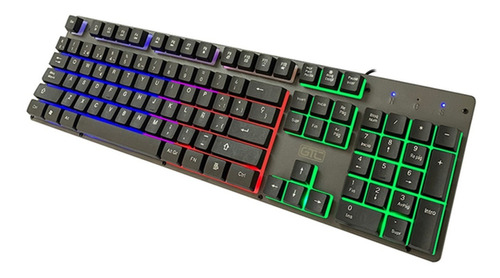 Teclado Gamer Membrana Gtc Rgb Kgg-009 Negro