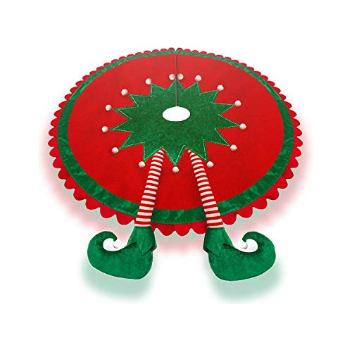 Falda De Árbol De Navidad Piernas Deliciosas, Borde On...