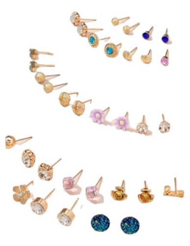 Pack 30 Pares De Pendientes Con Varios Diseños