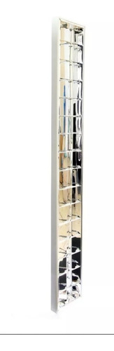 Kit 3 Luminária Calha Embutir 62cm C/ Lâmpadas T8 Led Estrutura Branco 110v/220v