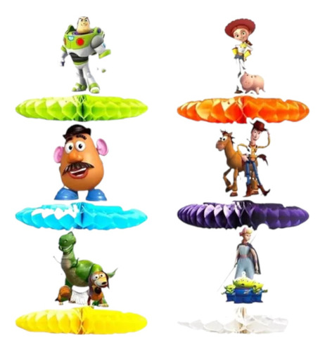 6 Centros De Mesa Para Fiesta Toy Story.