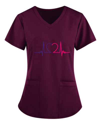 Camisa Médica Con Cuello En V Para Mujer, Túnica De Enfermer