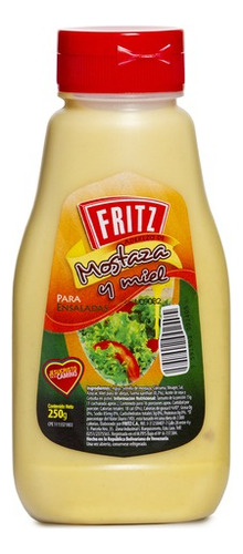 Bulto 12 Aderezo Salsa Mostaza Miel Fritz 250gr 0100 Ml.