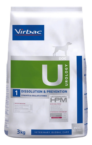 Alimento Virbac Hpm Dog U1 Urology Dissolution  3kg Perro