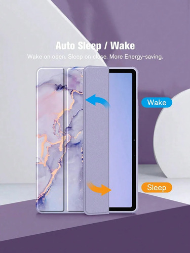 Funda Para Tableta Con Estampado De Mármol Compatible Con Sa