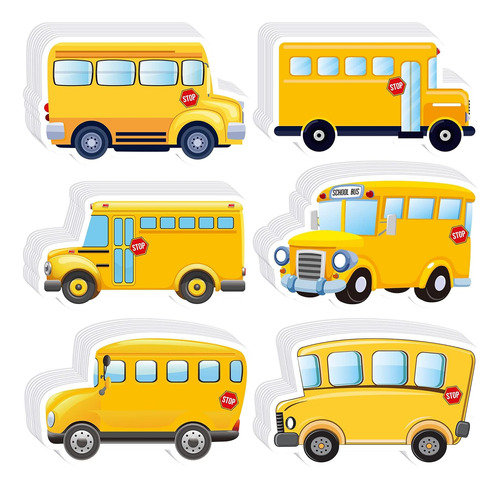 120 Etiquetas Adhesivas De Autobuses Escolares Amarillo...