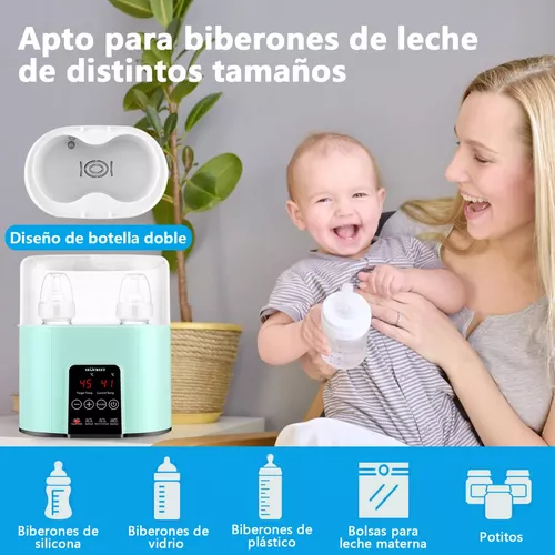 Calentador doble de biberones, modo constante de 24 horas, para leche  materna y fórmula para bebés, calentador de alimentos para bebés,  calentador de