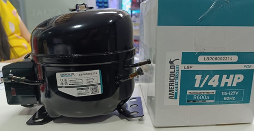 Compresor 1/4hp Baja R600a 110v 225w 767btu Americold