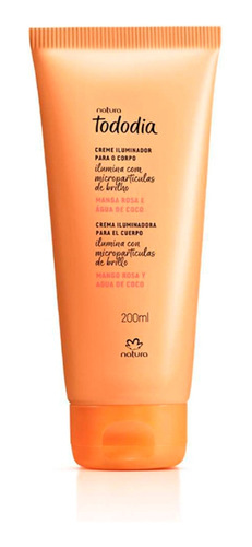 Crema Iluminadora Mango Rosa Y Agua De Coco 200ml Natura 