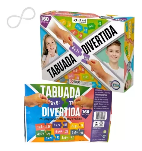 Jogo Pedagógico Tabuada Divertida com 10 Peças em Madeira Ref.3964 em  Promoção na Americanas