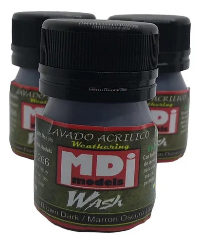 Set De 6 Washes Lavado Weathering Para Maquetas Miniaturas