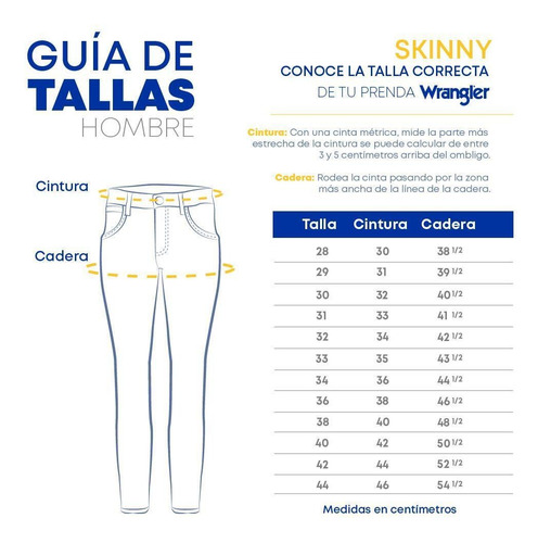 Jeans Vaquero Wrangler Hombre Skinny U43
