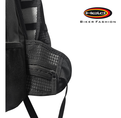 Mochila Moto Touring Held To Go 12 Lts Pvc Color Negro/Gris Diseño de la tela Liso