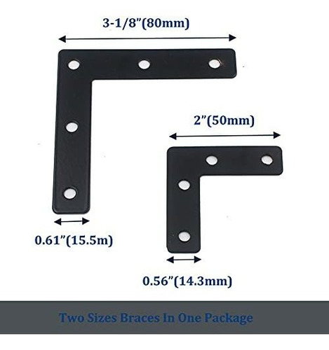 20 Do Tamaño 3 1 8 2  L Negro Soporte Esquina Plana Foto