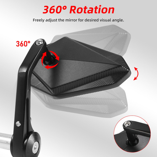 Espejos De Manubrio Ajustables Para Motocicleta Y Scooter Pr