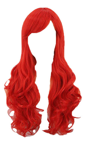 L Peluca De Sirena Ariel Ondulado Cosplay Peluca Sintética