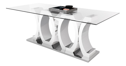 Mesa Comedor Laca Poliuretanica Brillante Acero Inoxidable