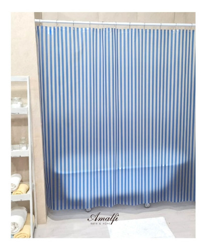 Imagen 4 de 6 de Cortina De Baño Pvc De 2 Metros De Alto Cabezal Reforzado