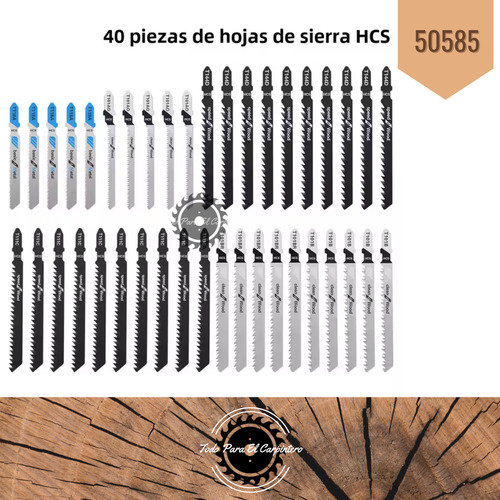 Set De 40 Sierras Caladoras Universales Tpctools 50585 Gris