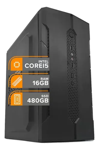Computador Cpu Pc I5 6° Geração, 16gb, Ssd 480gb Win10 Wifi