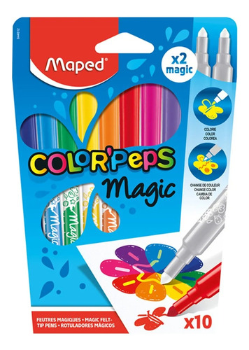 Marcadores X10 Maped Color Peps Magic
