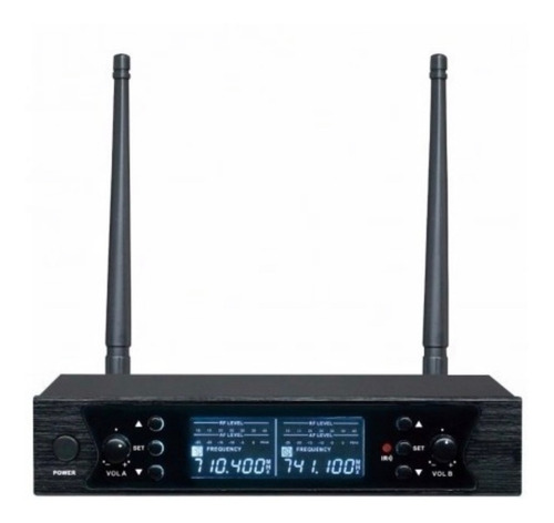 Imagen 5 de 5 de Microfono Inalambrico Uhf Doble De Mano Ross Mu-626