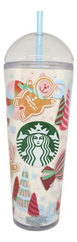 Vaso Starbucks Christmas Acrílico 710ml Blanco Christmas