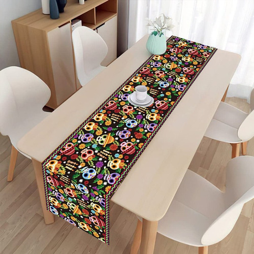 H Toalha De Mesa Retangular Passadeira Halloween Decoração