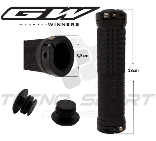 Imagen 3 de 8 de Mangos Gw Grip Puño Manillar Bicicleta Con Anillo Bloqueo