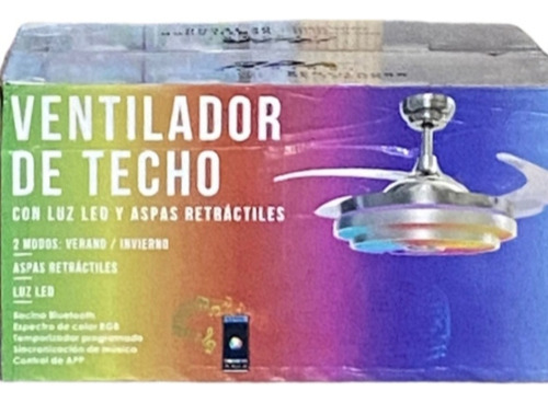 Ventilado Techo Aspas Retractil 53 Luces Led Contro Rdal