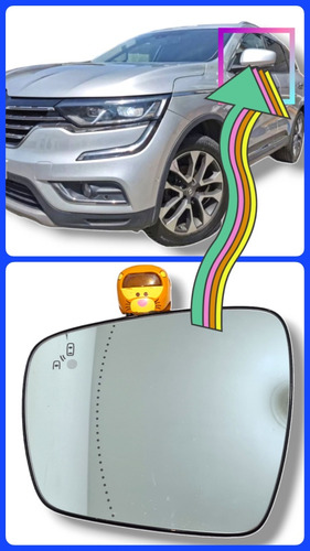 1 Luna Espejo Lh De Retrovisor Izquierdo Para Renault Koleos (Usado)