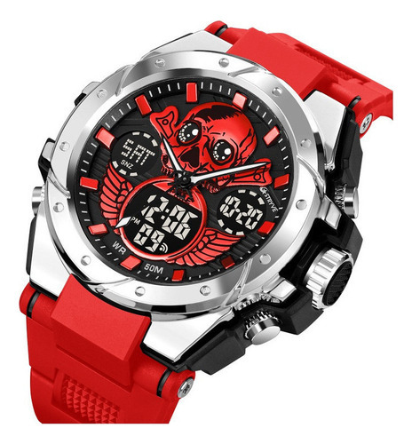 Reloj Stryve Luminous Digital-analógico Para Hombre Color De La Correa Rojo