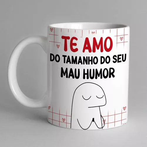 Caneca Flork Meme Amor de Irmãos/Irmãs Porcelana Personalizada 325ml