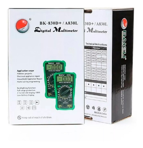 Imagen 5 de 9 de Multimetro Digital Profesional Baku Bk 830 L